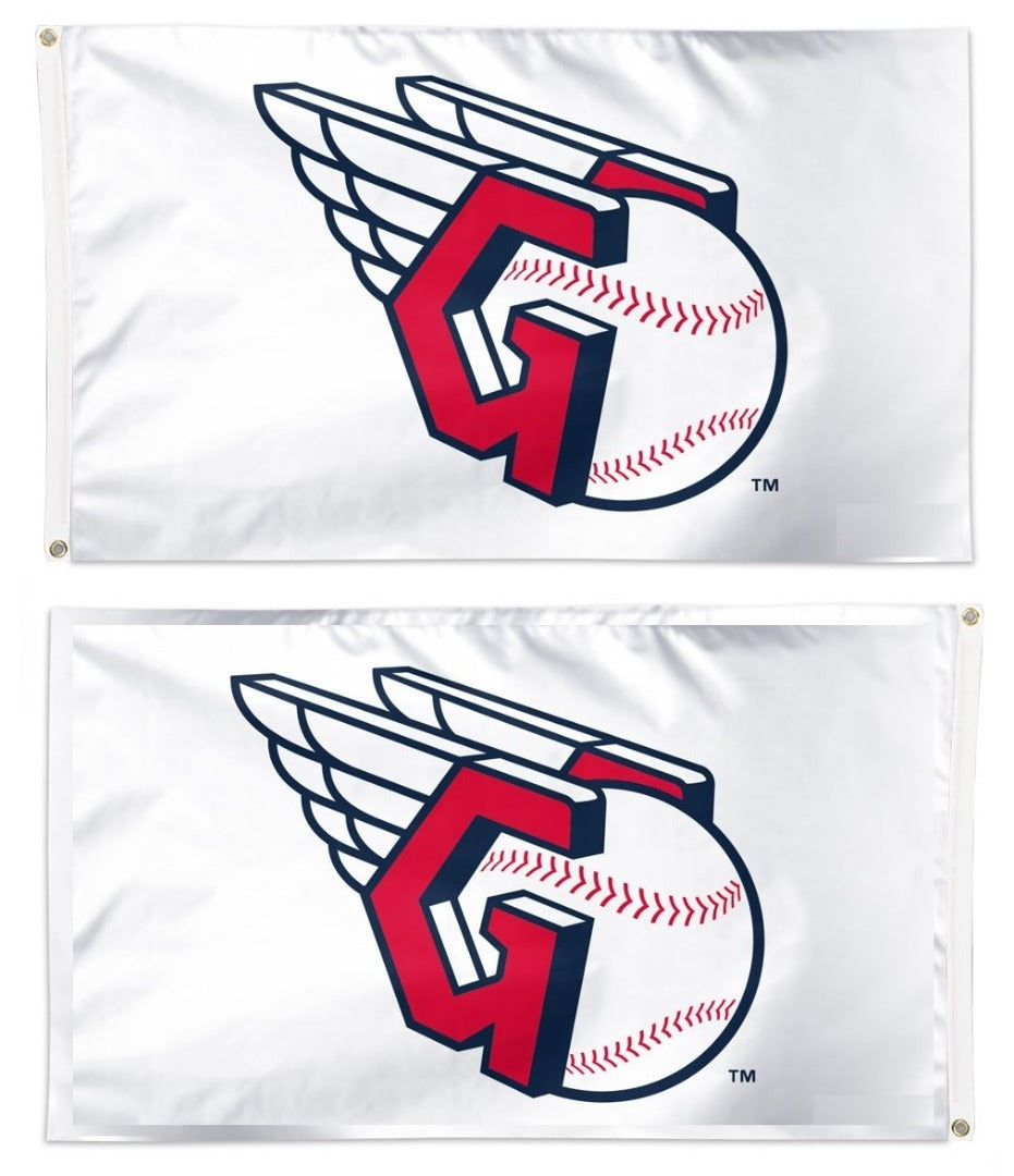 Cleveland Guardians White 2 Sided 3x5 Flag heartlandflags