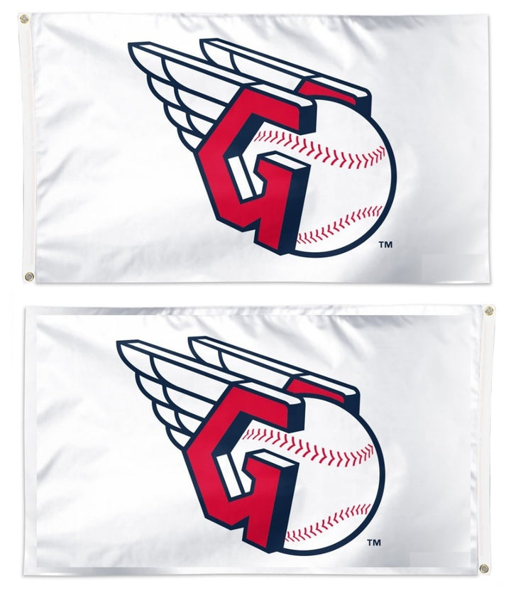 Cleveland Guardians White 2 Sided 3x5 Flag heartlandflags