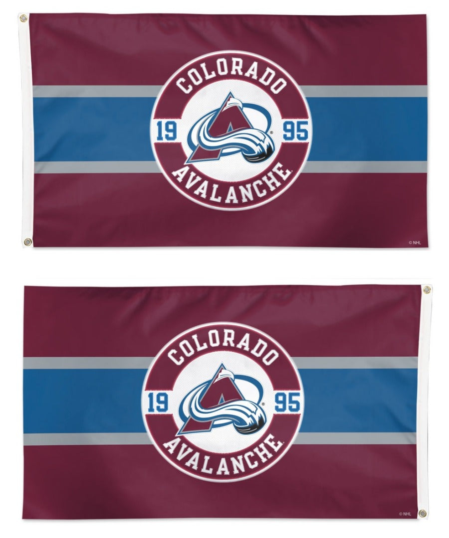 Colorado Avalanche Embroidered Flag 2 Sided 3x5 heartlandflags