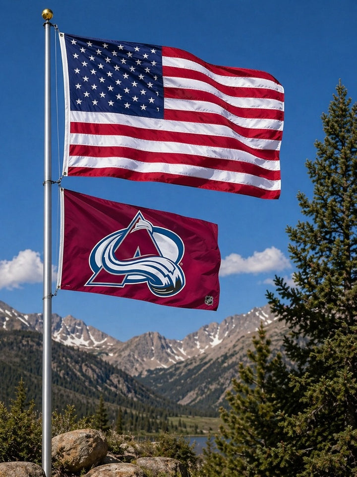 Colorado Avalanche Flag 3x5 Logo Purple heartlandflags