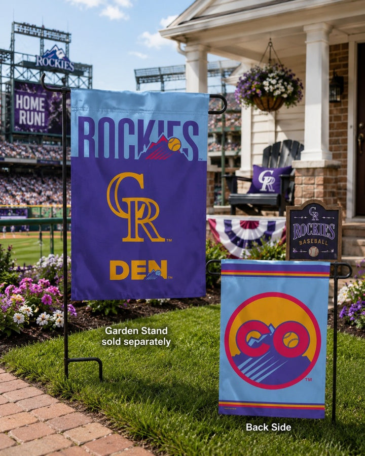 Colorado Rockies City Connect 2 Sided Garden Flag
