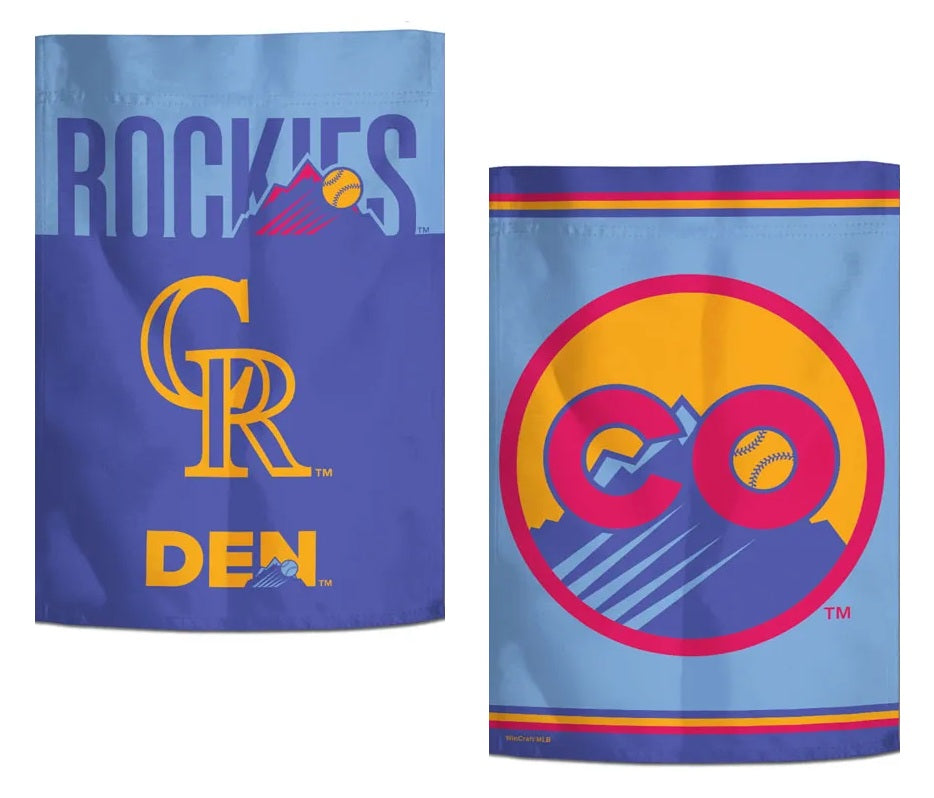 Colorado Rockies City Connect 2 Sided Garden Flag