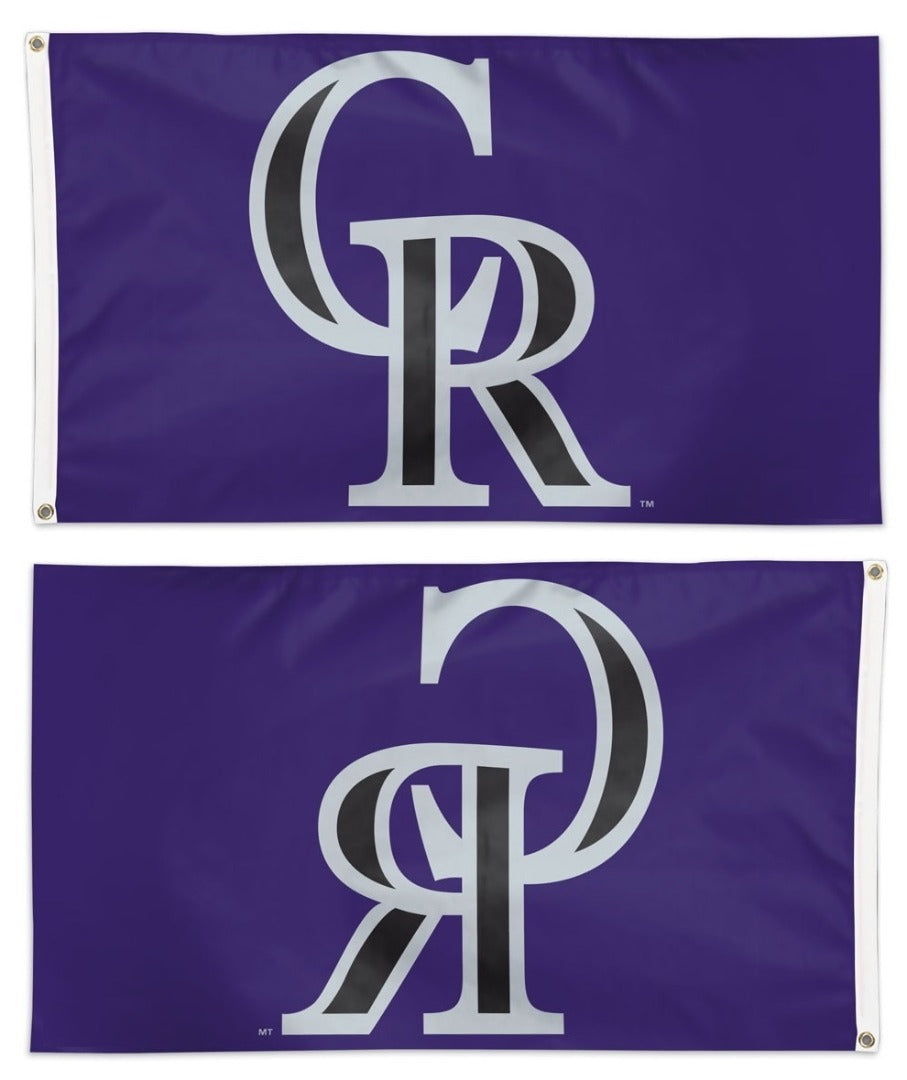 Colorado Rockies Flag 3x5 CR Logo Purple heartlandflags