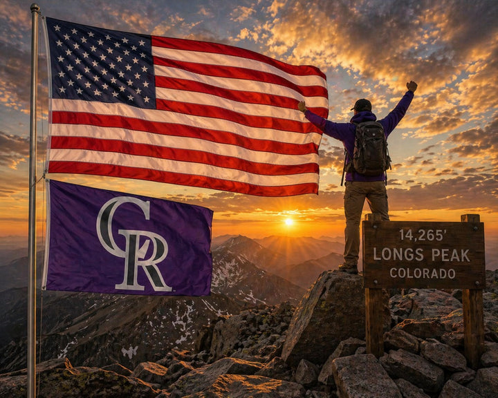 Colorado Rockies Flag 3x5 Logo 2 Sided heartlandflags