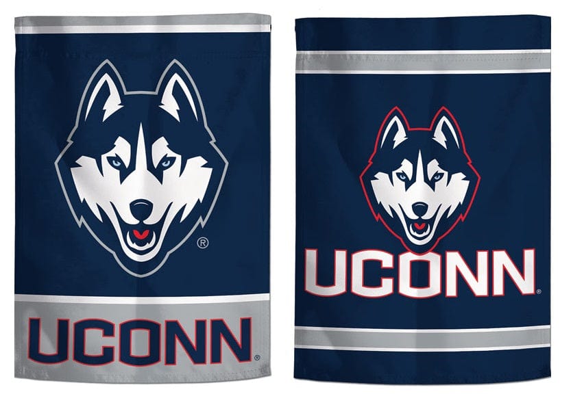 Connecticut Huskies Garden Flag 2 Sided Logo heartlandflags