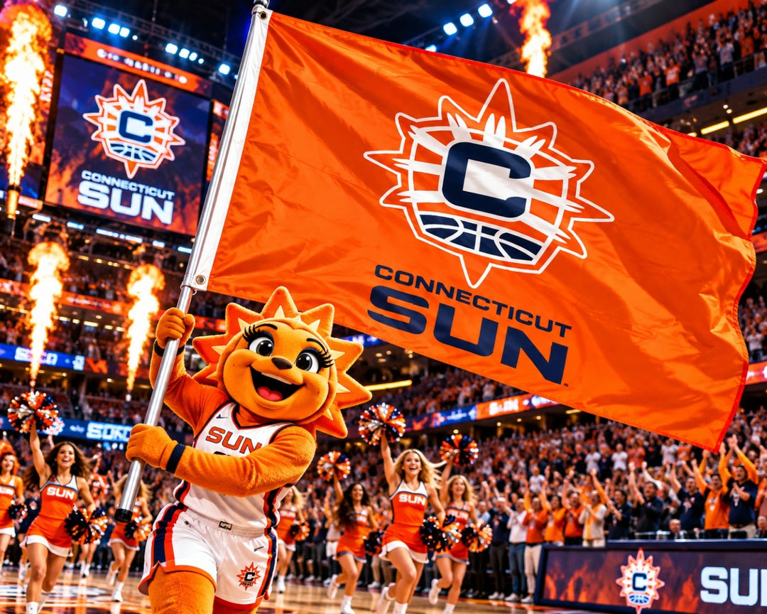 Connecticut Sun 3x5 Flag Orange heartlandflags