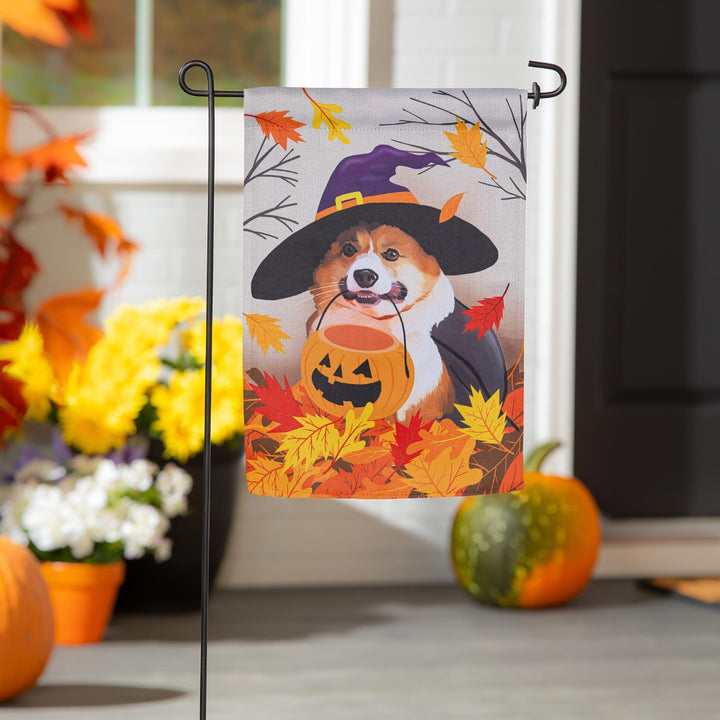 Corgi Fall 2 Sided Halloween Garden Flag heartlandflags