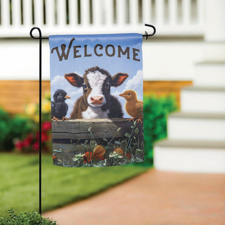 Cow and Chicks 2 Sided Garden Flag heartlandflags