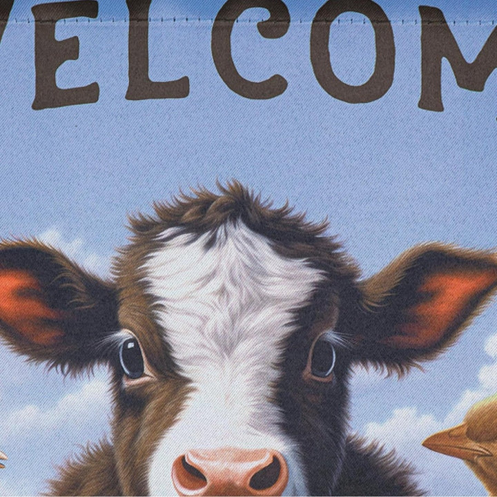 Cow and Chicks 2 Sided Garden Flag heartlandflags