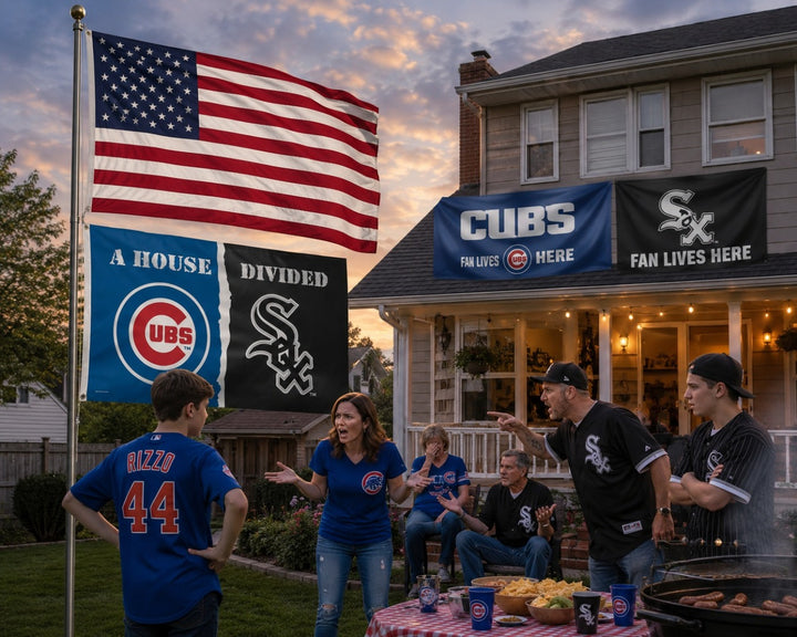 Cubs vs White Sox Flag 3x5 House Divided heartlandflags