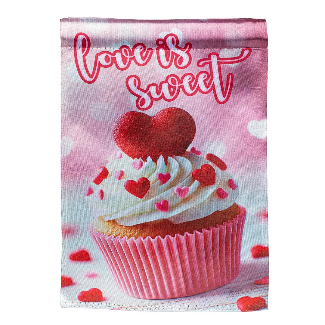 Cupcake Of Love 2 Sided Garden Flag heartlandflags