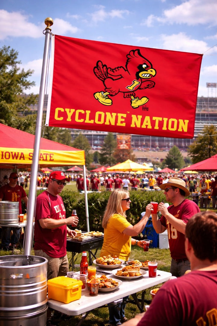 Cyclone Nation Flag 2 Sided Cy heartlandflags