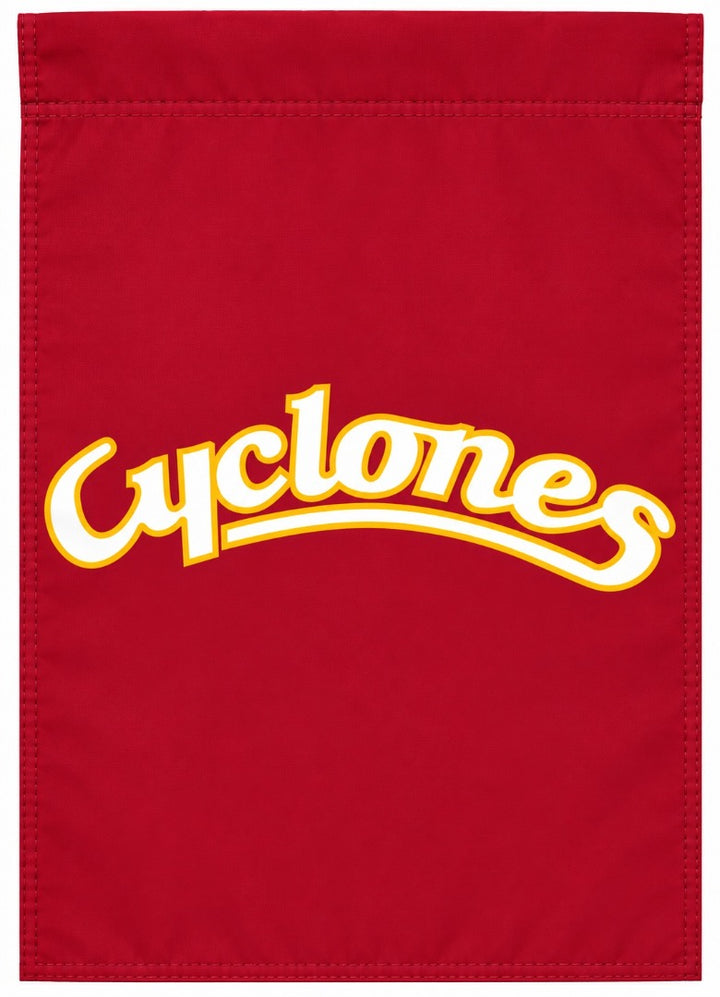 Cyclones Script 2 Sided Garden Flag