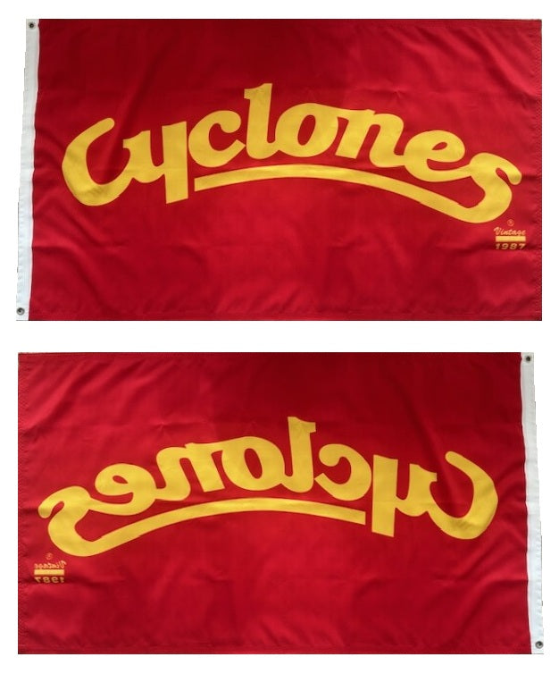 Cyclones Script Logo 3x5 Flag heartlandflags