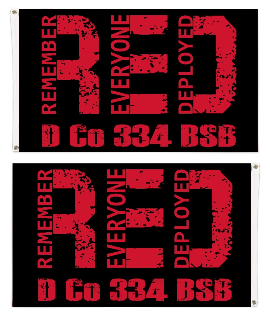 D Co 334 BSB 2 Sided 3x5 Flag heartlandflags