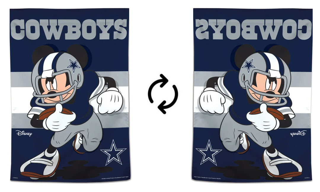 Dallas Cowboys Banner Mickey Mouse Football House Flag heartlandflags