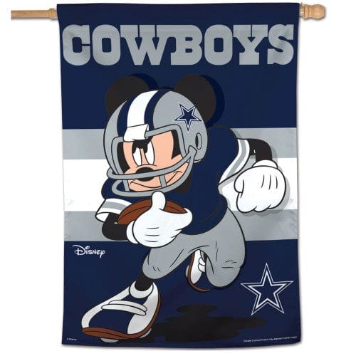 Dallas Cowboys Banner Mickey Mouse Football House Flag heartlandflags