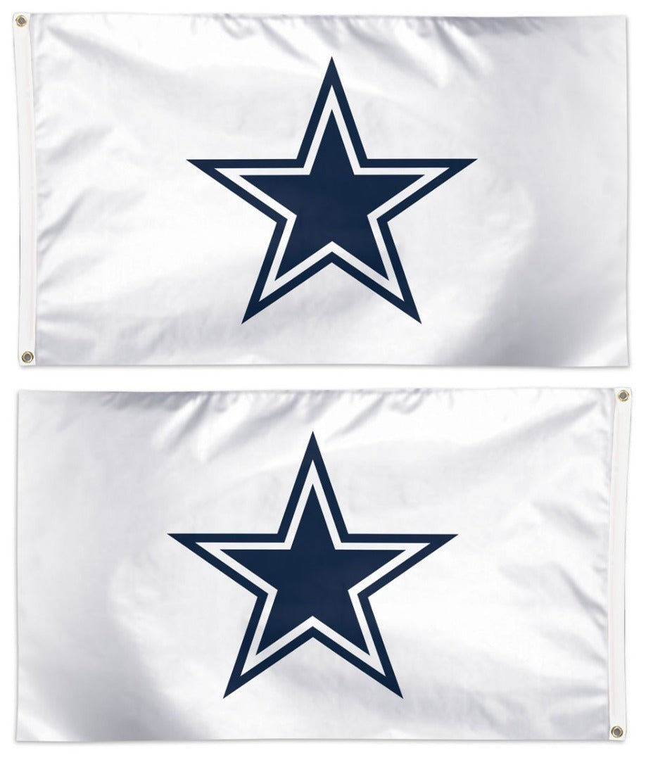 Dallas Cowboys Flag 3x5 Logo White heartlandflags