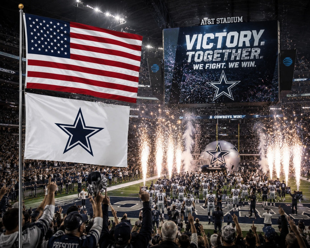 Dallas Cowboys Flag 3x5 Logo White heartlandflags