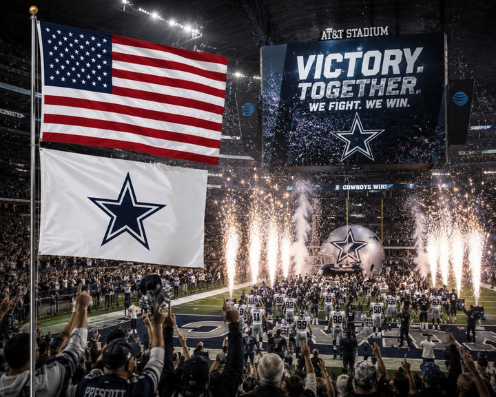 Dallas Cowboys Flag 3x5 Logo White heartlandflags
