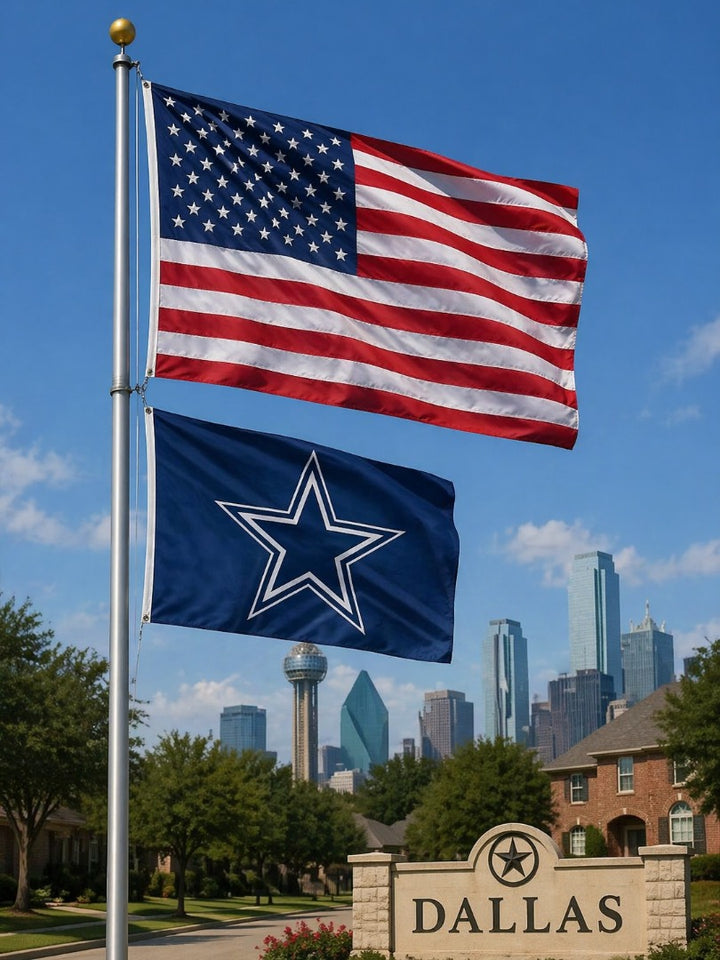Dallas Cowboys Flag 3x5 Navy Logo heartlandflags