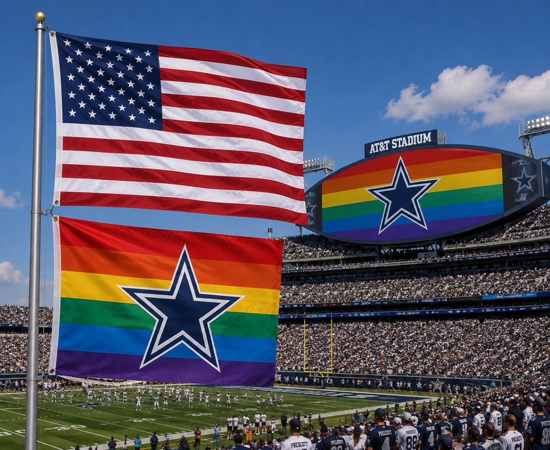 Dallas Cowboys Rainbow 3x5 Flag heartlandflags