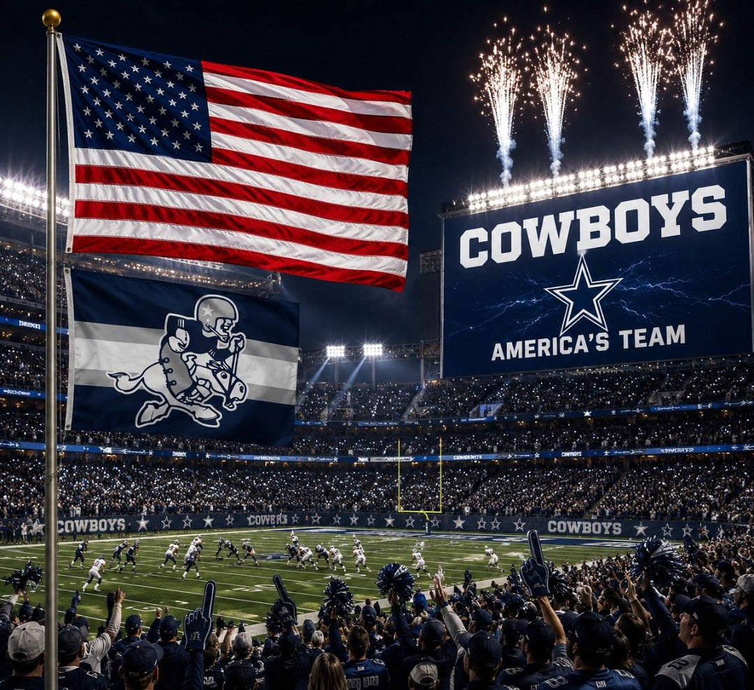 Dallas Cowboys Retro Logo 3x5 Flag heartlandflags