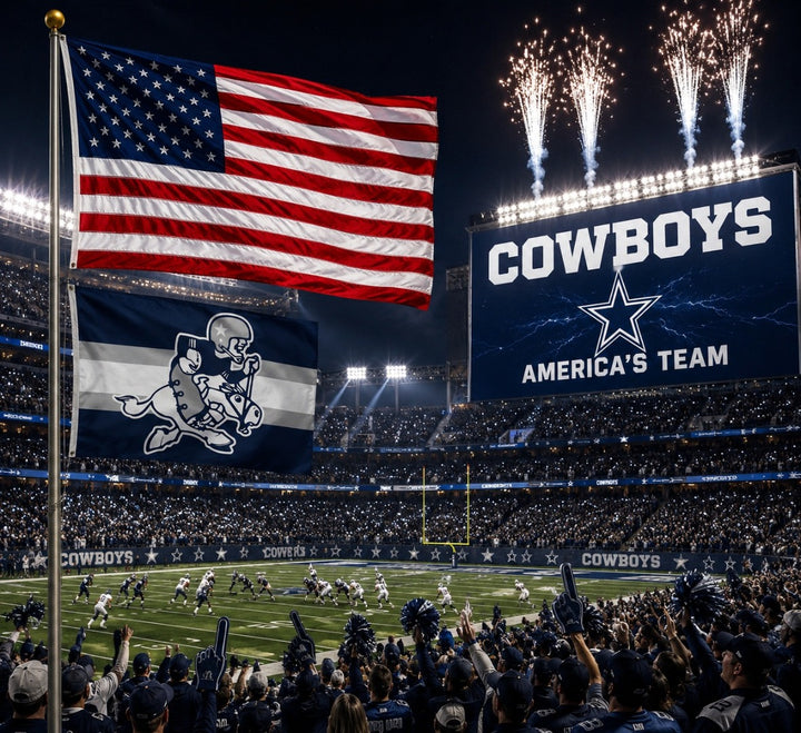 Dallas Cowboys Retro Logo 3x5 Flag heartlandflags