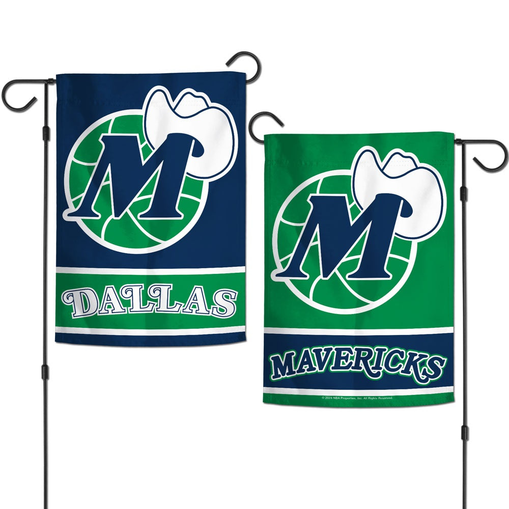 Dallas Mavericks Garden Flag 2 Sided Retro Logo heartlandflags