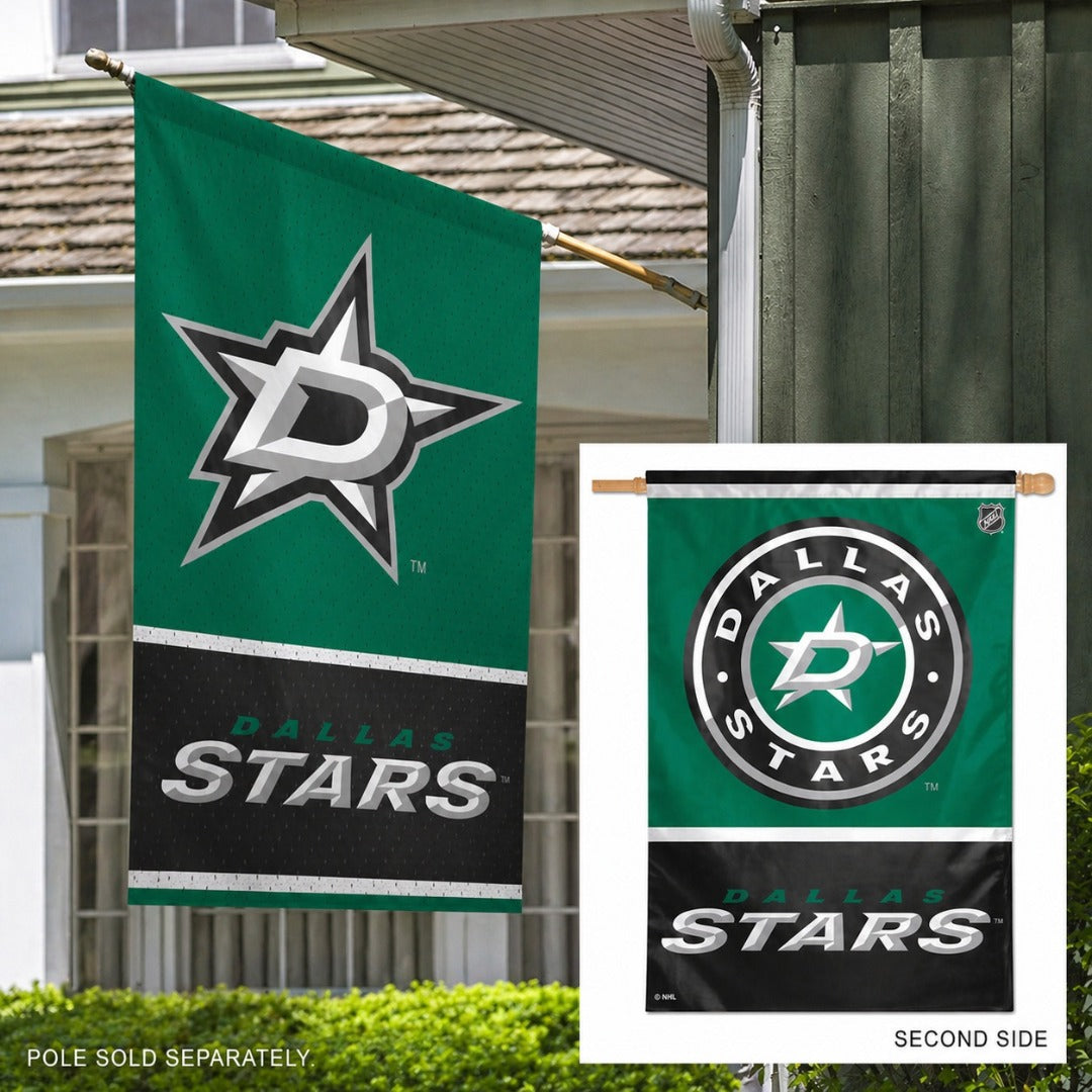 Dallas Stars 2 Sided Banner Vertical Flag heartlandflags