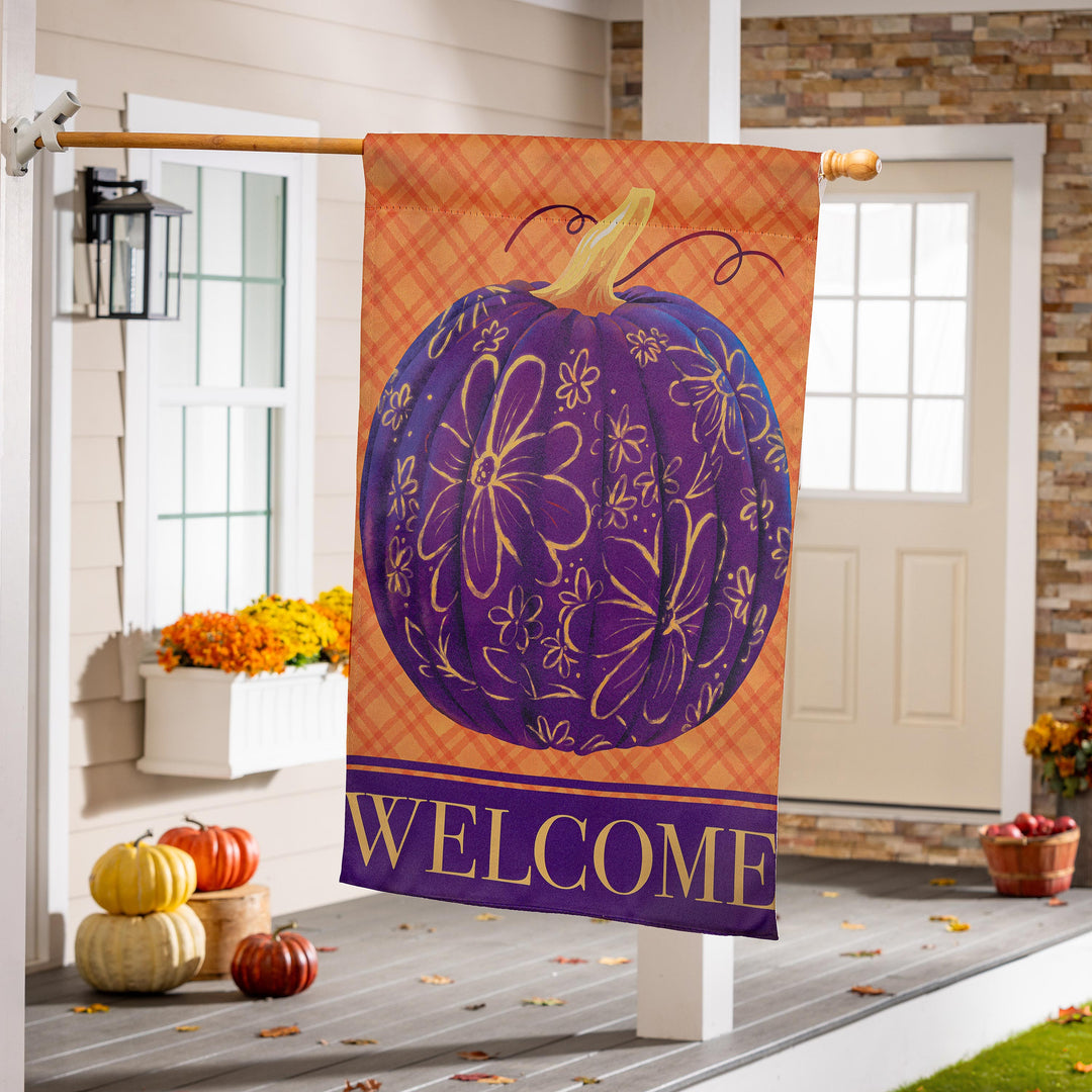 Damascus Pumpkin 2 Sided Banner heartlandflags
