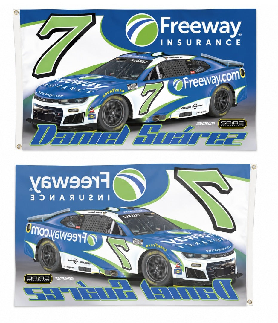 Daniel Suarez #7 Car 3x5 2026 Flag heartlandflags