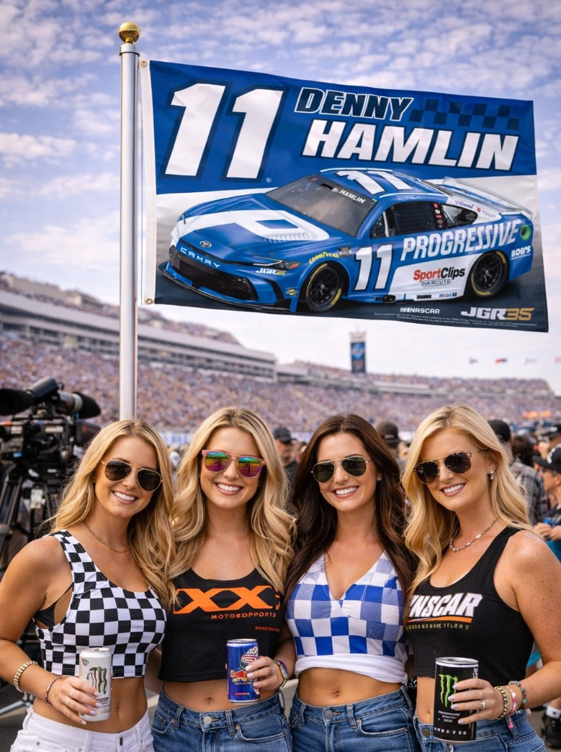 Denny Hamlin 3x5 Flag 2026 heartlandflags