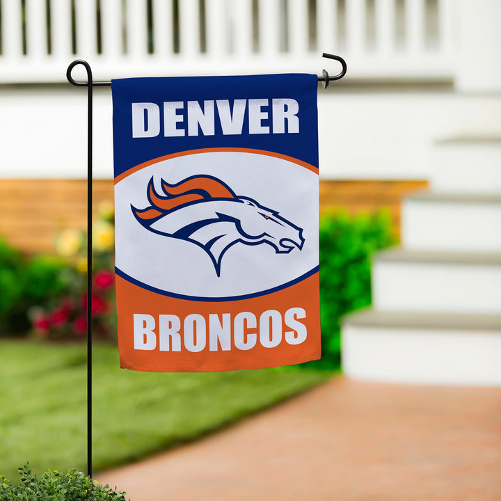Denver Broncos 2 Sided NFL Garden Flag heartlandflags