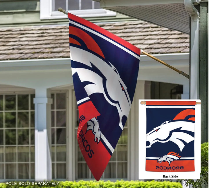 Denver Broncos Banner Mega Logo House Flag heartlandflags