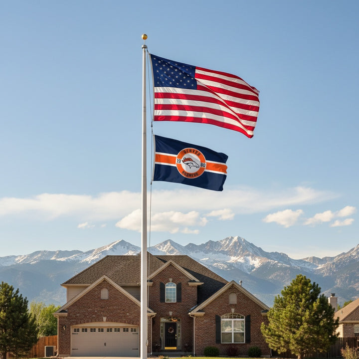 Denver Broncos Flag 2 Sided Applique 3x5 heartlandflags