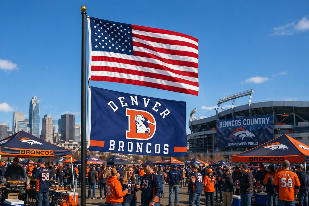 Denver Broncos Flag 3x5 Classic Logo heartlandflags