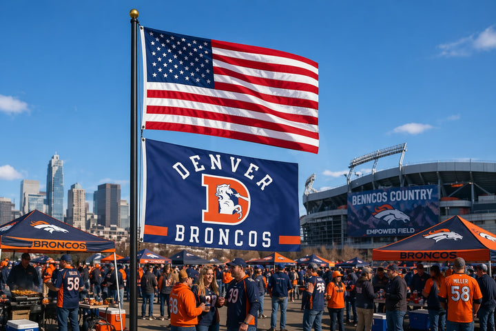 Denver Broncos Flag 3x5 Classic Logo heartlandflags