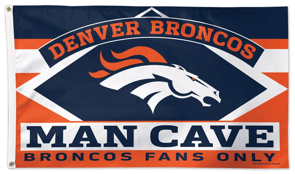 Denver Broncos Flag 3x5 Man Cave heartlandflags