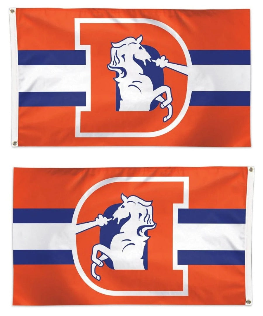 Denver Broncos Flag 3x5 Retro Logo heartlandflags