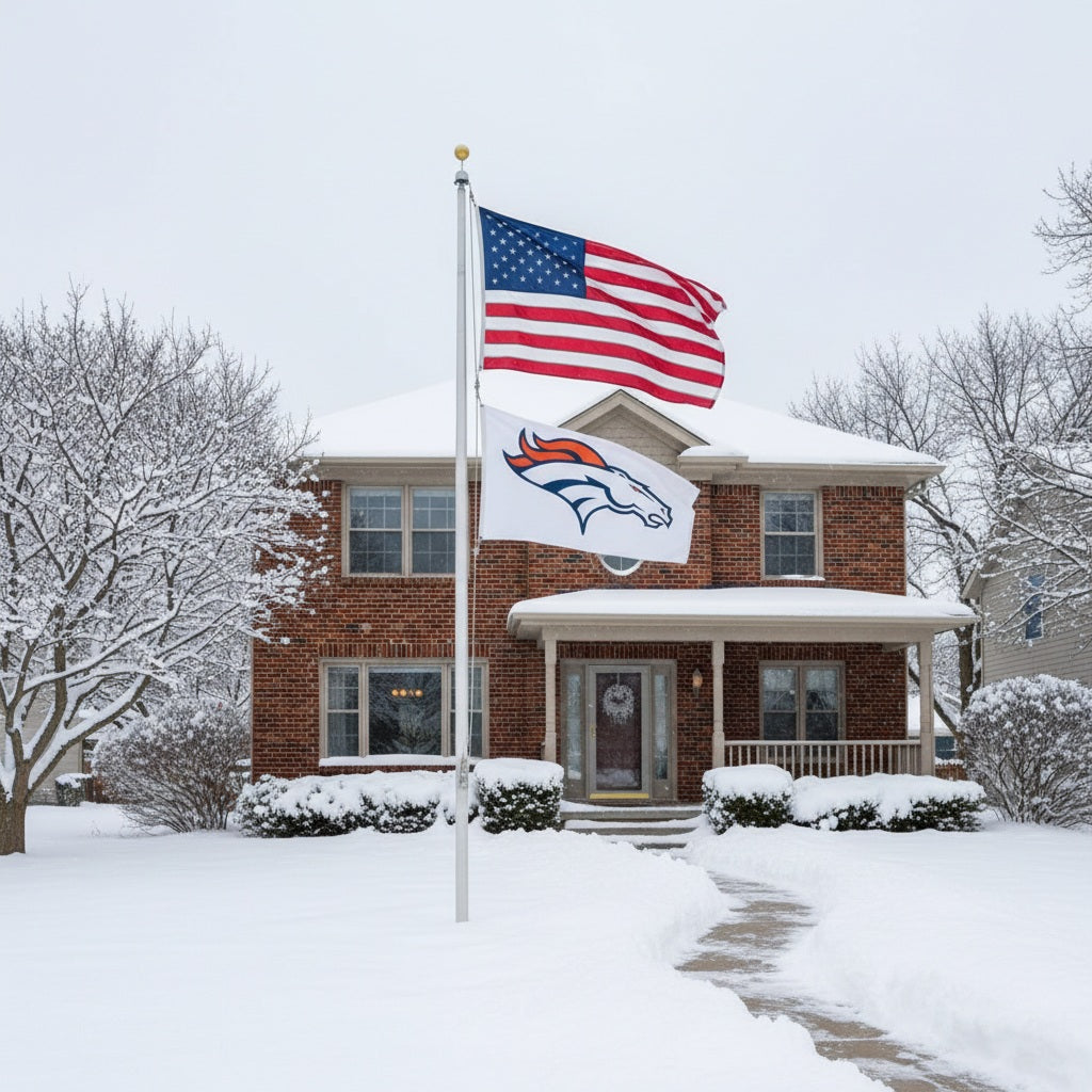 Denver Broncos Flag 3x5 White heartlandflags