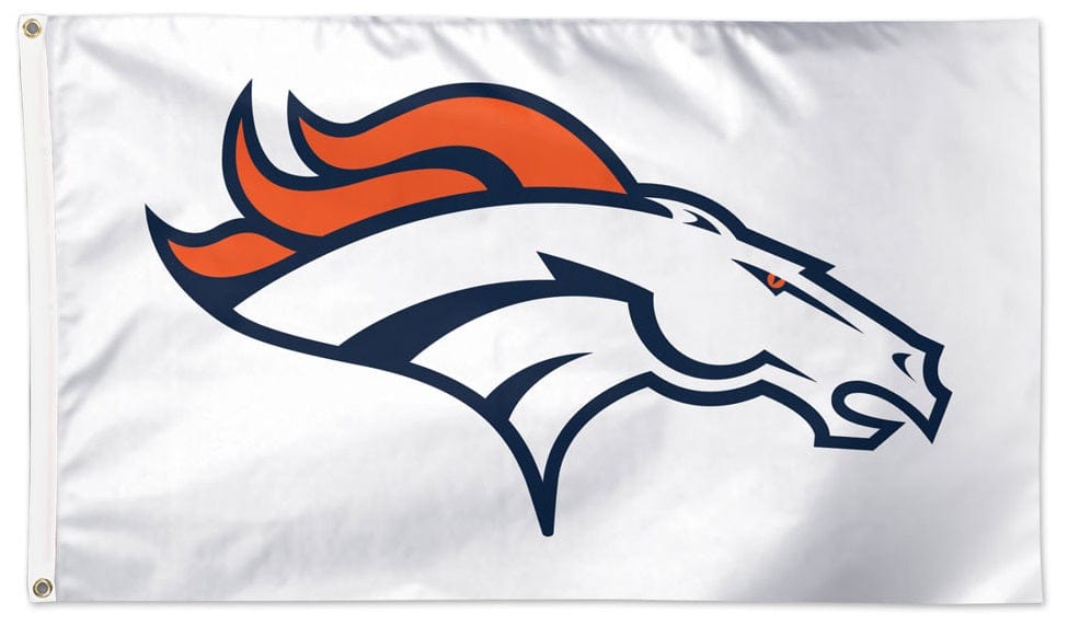 Denver Broncos Flag 3x5 White heartlandflags