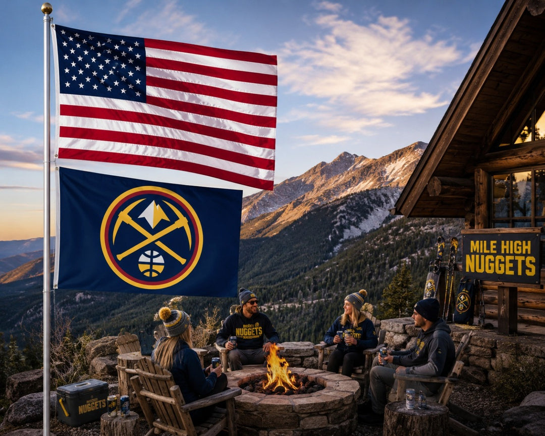 Denver Nuggets Flag 3x5 Logo 2 Sided heartlandflags