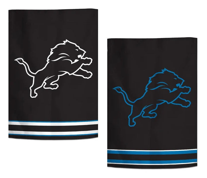 Detroit Lions 2 Sided Black Garden Flag heartlandflags