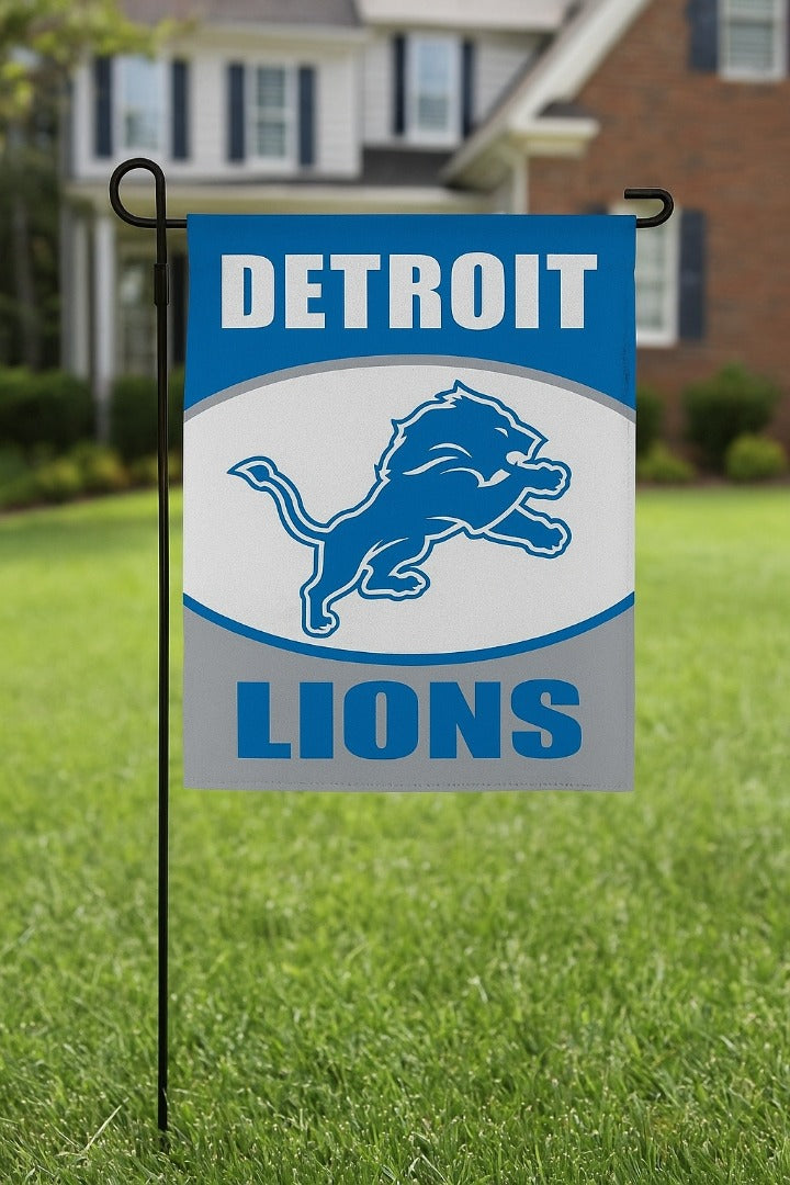 Detroit Lions 2 Sided NFL Garden Flag heartlandflags