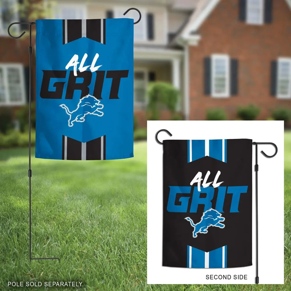 Detroit Lions All Grit 2 Sided Garden Flag heartlandflags