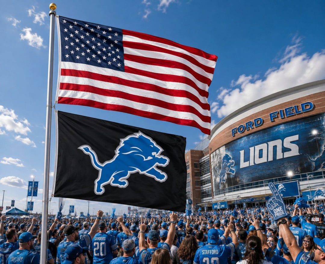 Detroit Lions Black 3x5 Flag heartlandflags