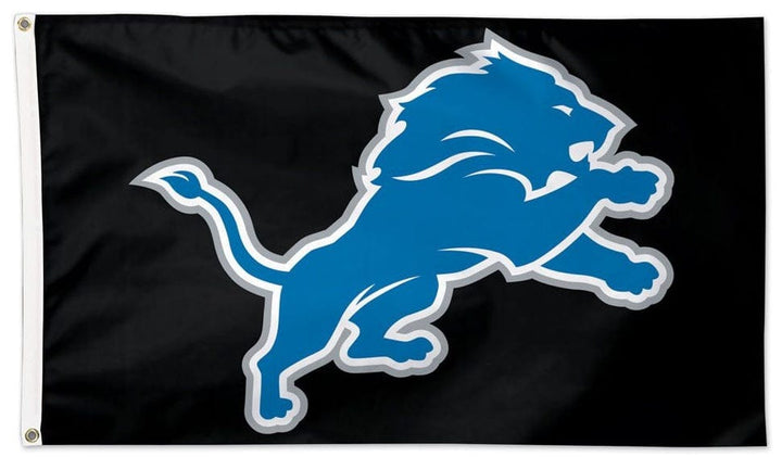 Detroit Lions Flag 3x5 Black heartlandflags