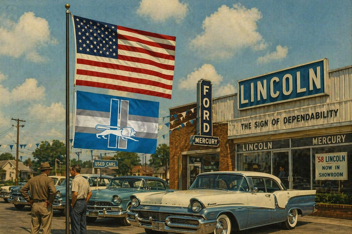 Detroit Lions Flag 3x5 Retro Logo heartlandflags