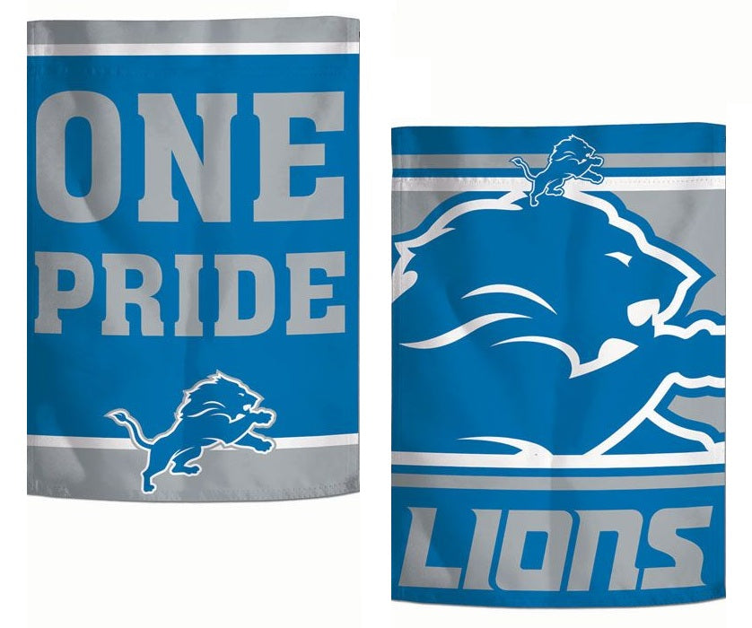 Detroit Lions Garden Flag 2 Sided One Pride Slogan heartlandflags